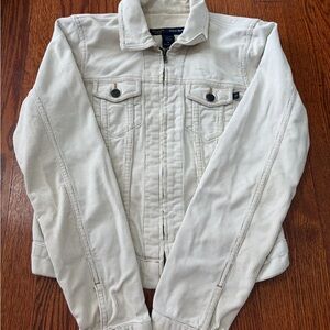 Abercrombie & Fitch Women’s White/Cream Corduroy Y2K Jacket Small